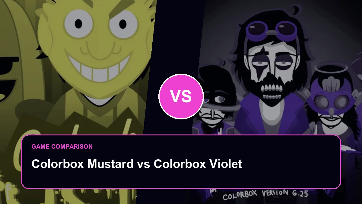 Colorbox Mustard vs Colorbox Violet