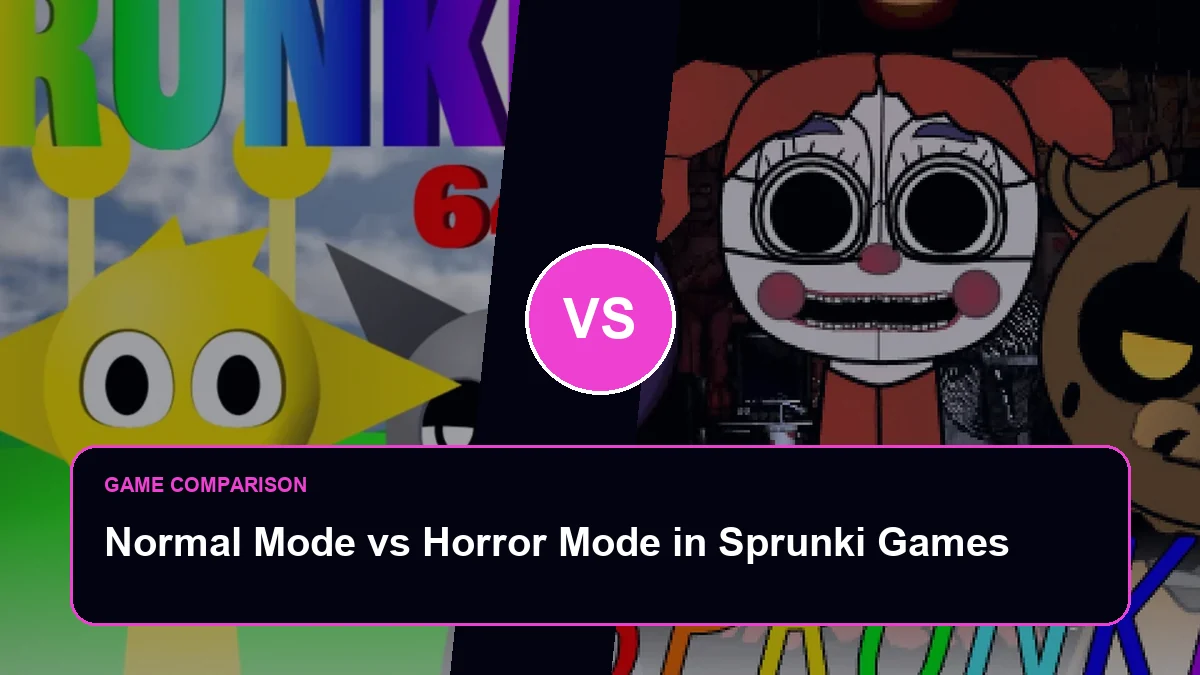 Normalmodus vs Horrormodus in Sprunki Spiele