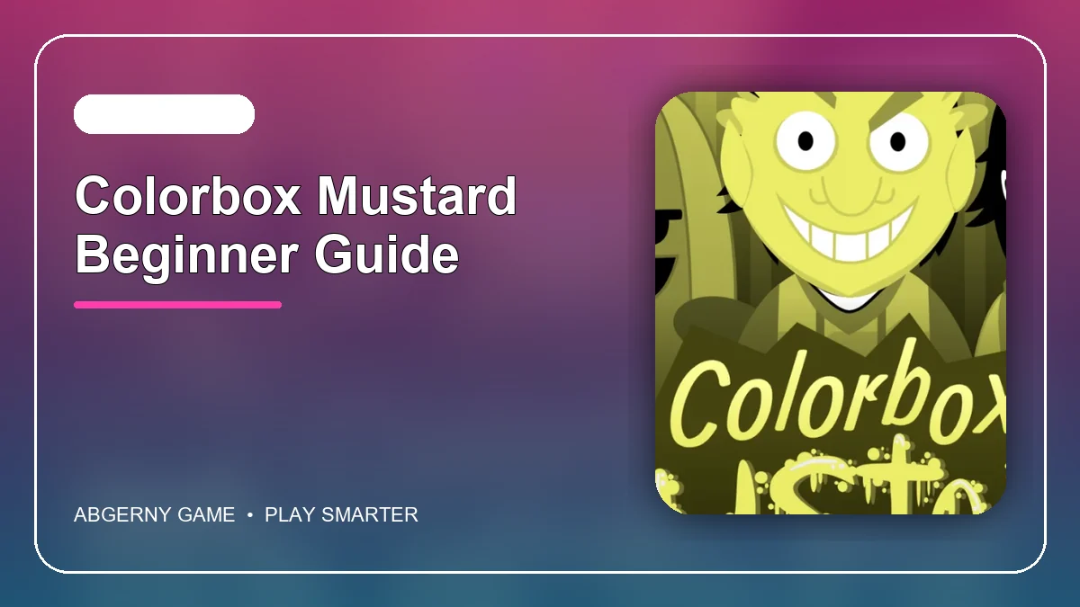 Colorbox Mustard Einsteiger-Anleitung