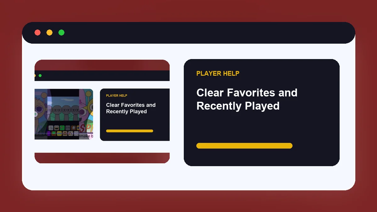 Favoriten und zuletzt gespielte Spiele löschen